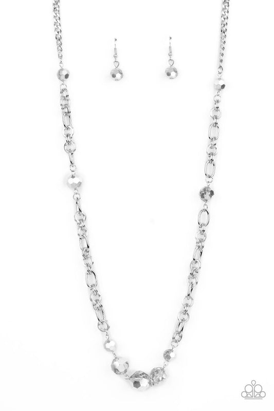 Paparazzi Prismatic Pick-Me-Up Silver Necklace. #P2RE-SVXX-433XX. Subscribe & Save.