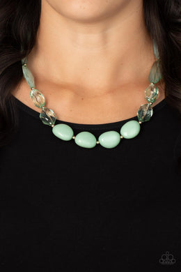 Private Paradise Basil Acrylic Green Short Necklace Paparazzi Accessories. Get Free Shipping. 