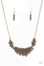 Load image into Gallery viewer, Paparazzi Queen of the QUILL Brass Necklace. #P2SE-BRXX-119XX. Subscribe &amp; Save.
