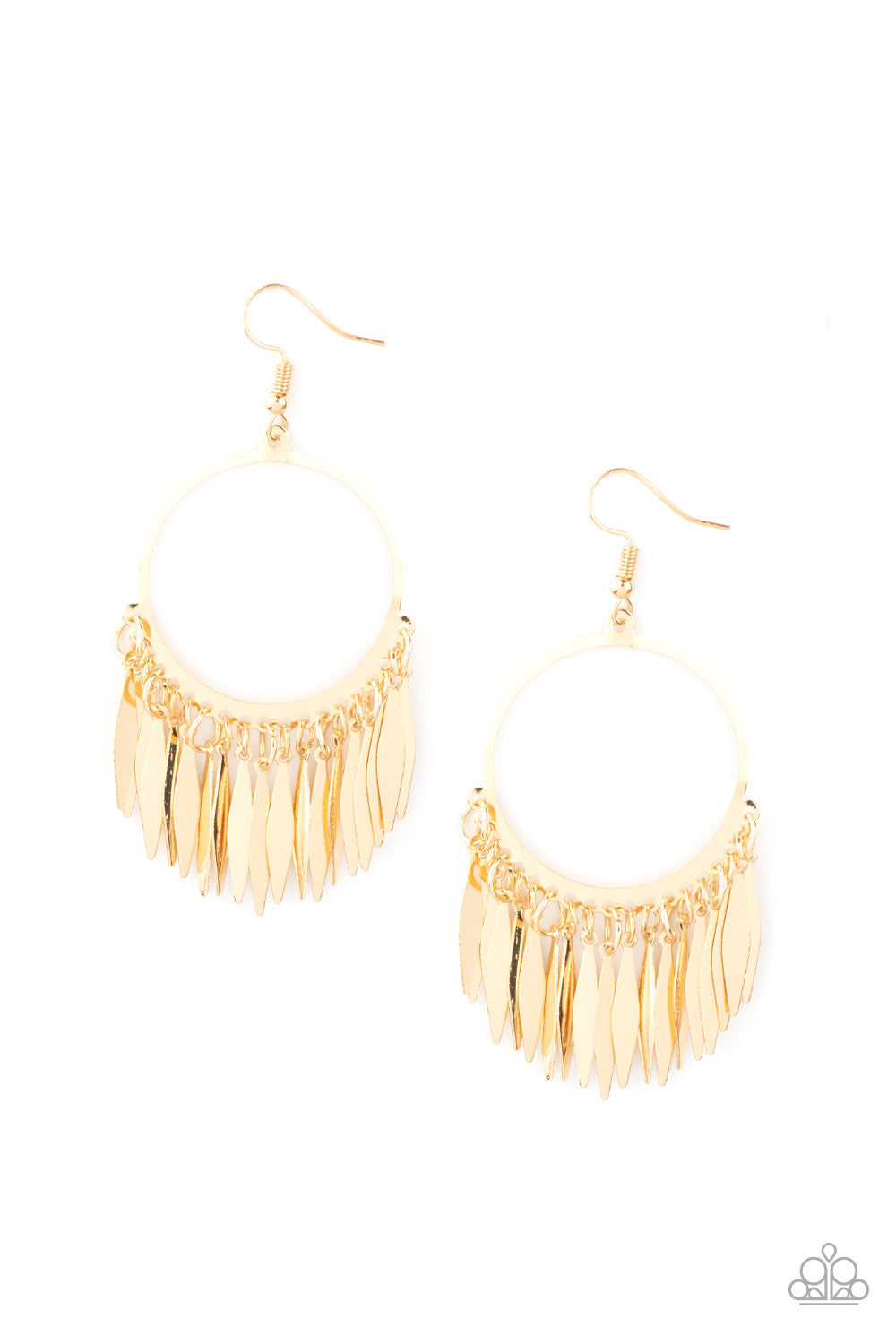 Radiant Chimes - Gold Earrings Paparazzi Accessories