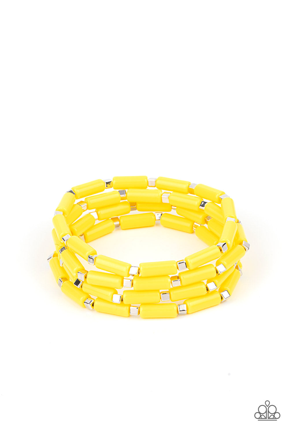 Radiantly Retro Yellow Stretchy Bracelet Paparazzi Accessories. Subscribe & Save! #P9WH-YWXX-147XX