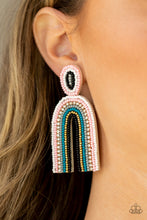 Load image into Gallery viewer, Paparazzi Rainbow Remedy - Multi Seed Beads Earring with White Pink Gray Blue and Gold
