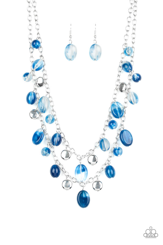 Rainbow Shine - Blue Necklace Paparazzi Accessories