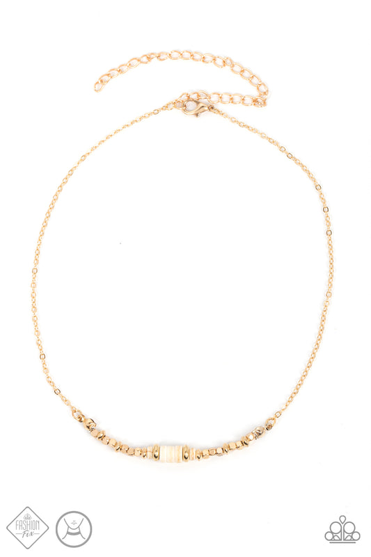 Retro Rejuvenation - Gold Necklace Paparazzi Accessories. Subscribe & Save!