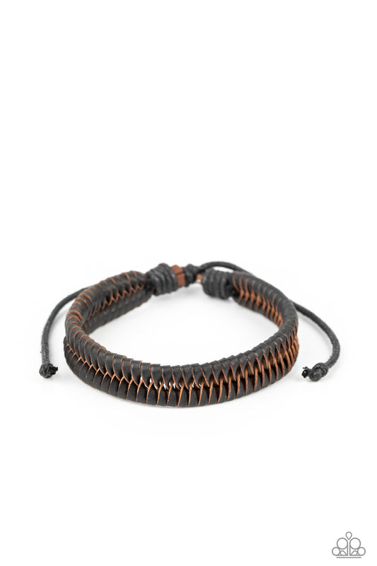 Paparazzi Bracelet ~ Rodeo Rally - Black Urban Men's Bracelet