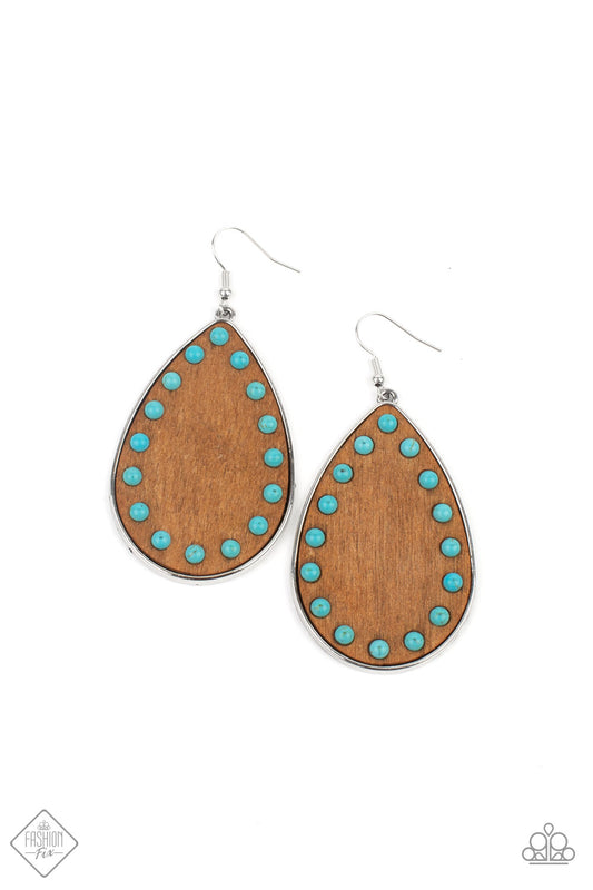 Paparazzi Earring ~ Rustic Refuge - Blue - June 2021 Fashion Fix