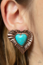 Load image into Gallery viewer, Rustic Romance Copper Earrings Paparazzi Accessories. #P5PO-CPXX-041XX. Get Free Shipping
