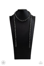 Load image into Gallery viewer, SCARFed for Attention - Black Gunmetal Necklace Paparazzi
