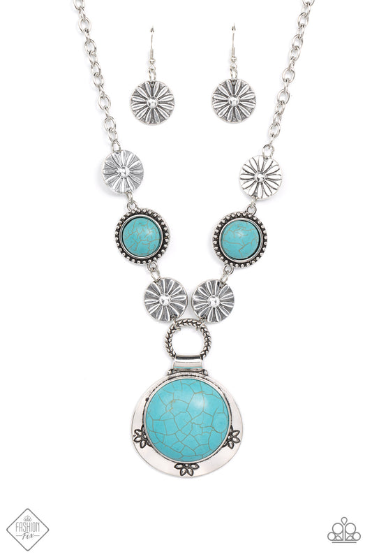 Saguaro Garden - Blue Necklace Paparazzi Accessories Fashion Fix. Subscribe & Save!