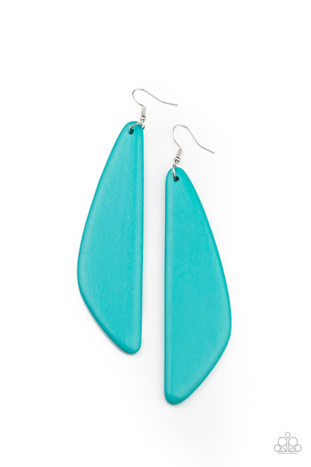 Paparazzi Earring ~ Scuba Dream - Blue Wooden Earrings