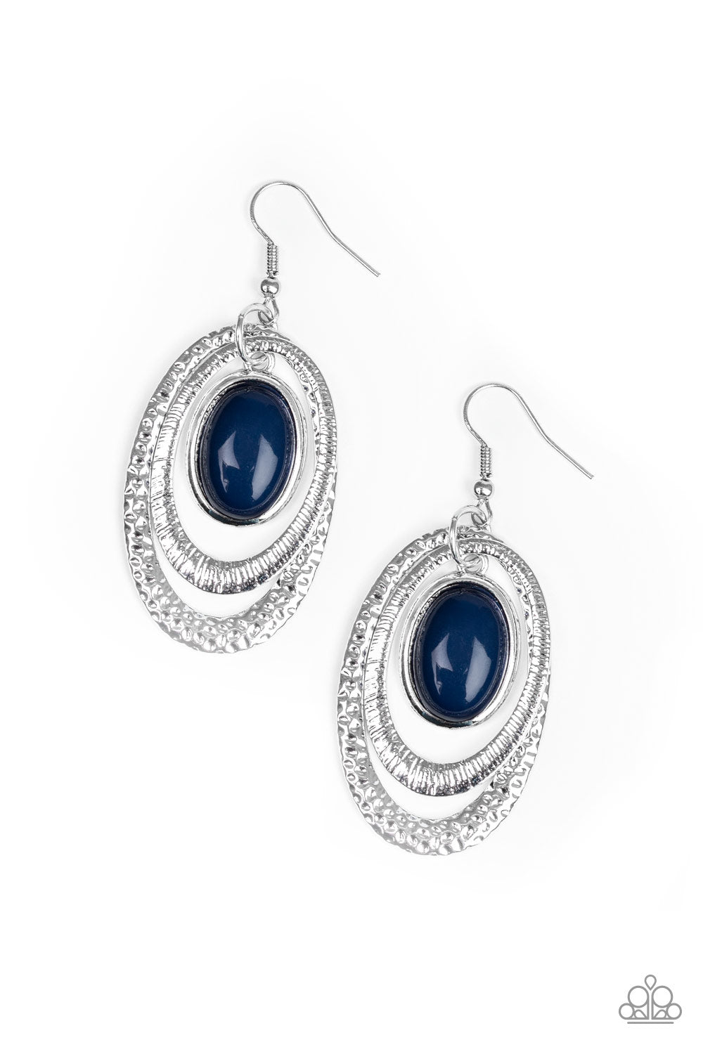 Seaside Spinster - Blue Earring Paparazzi Accessories $5 Jewelry