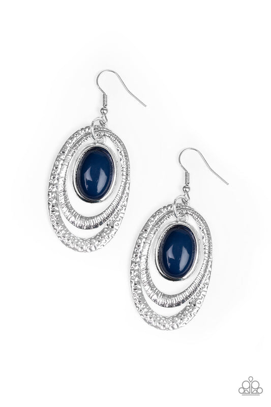 Seaside Spinster - Blue Earring Paparazzi Accessories $5 Jewelry