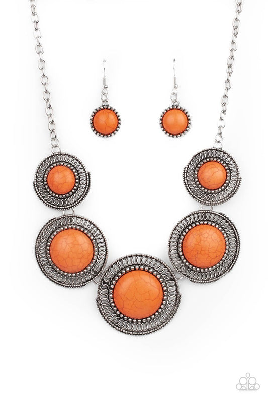 Paparazzi Necklace ~ She Went West - Orange Necklace