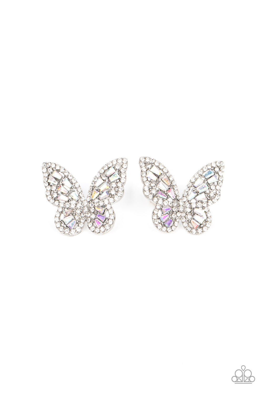 Smooth Like FLUTTER Multi Iridescent Butterfly Earrings Paparazzi Accessories. #P5PO-MTXX-083XX