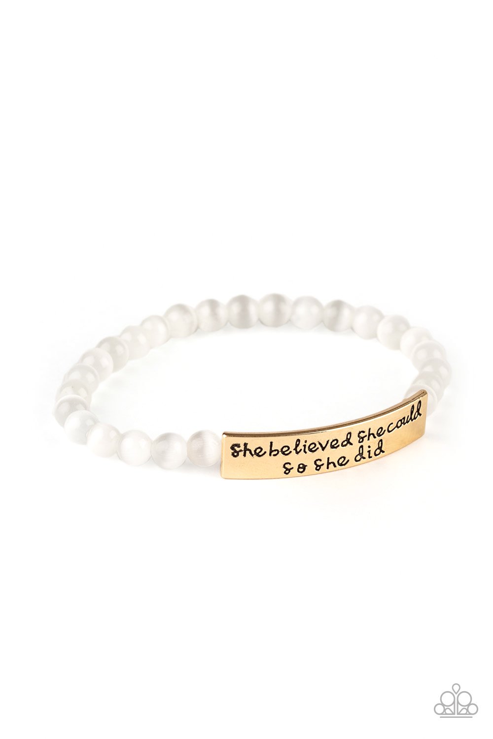 So She Did - Gold Bracelet Urban Paparazzi Accessories