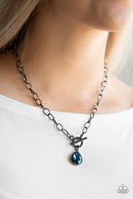 Load image into Gallery viewer, Paparazzi So Sorority - Blue Teardrop pendant Toggle Necklace. #P2RE-BLXX-187XX. Subscribe and Save!
