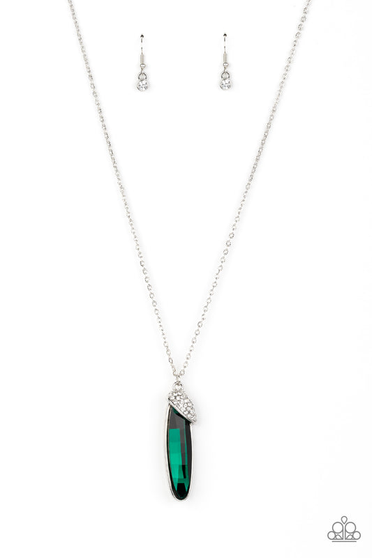 Paparazzi Spontaneous Sparkle Green Necklace
