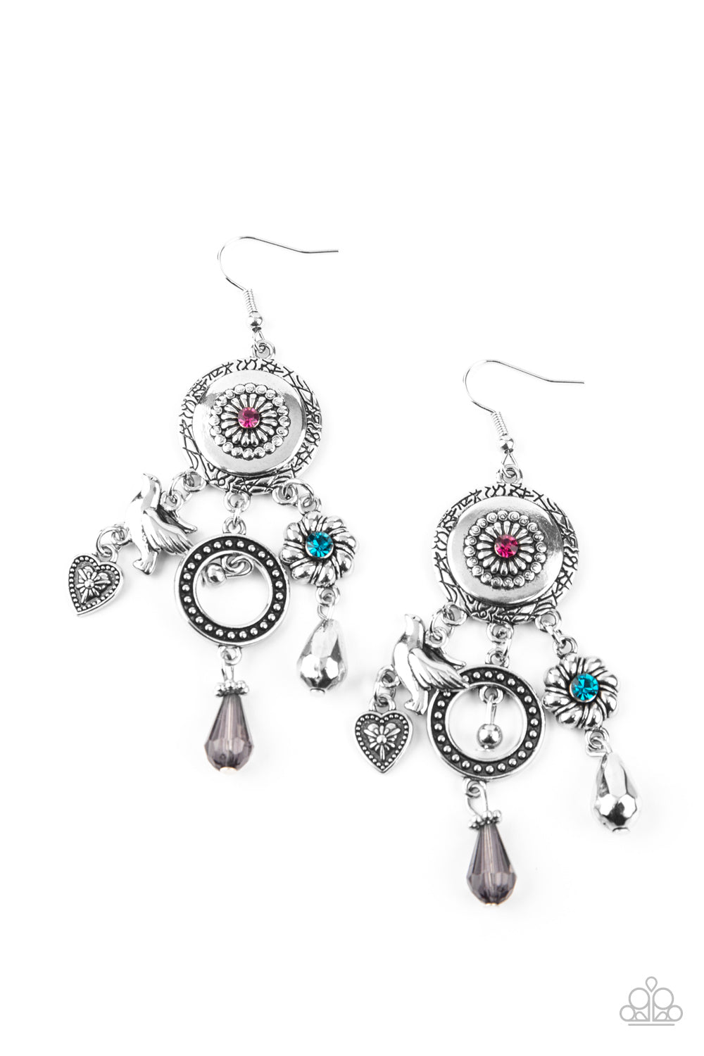 Springtime Essence - Multi Earrings Paparazzi Accessories $5 Jewelry with charms #P5WH-MTXX-147XX