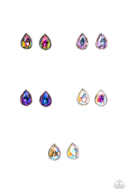 Starlet Shimmer Oil Spill Kids Earring Kit Paparazzi Accessories $5 Jewelry #P5SS-MTXX-394XX