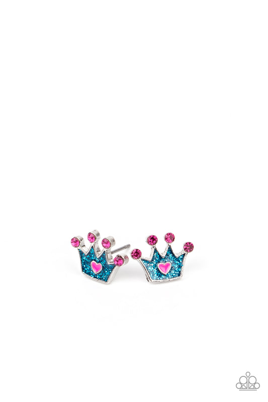 Paparazzi Accessories Starlet Shimmer ~ Colorful Crown Earring Kit for kids