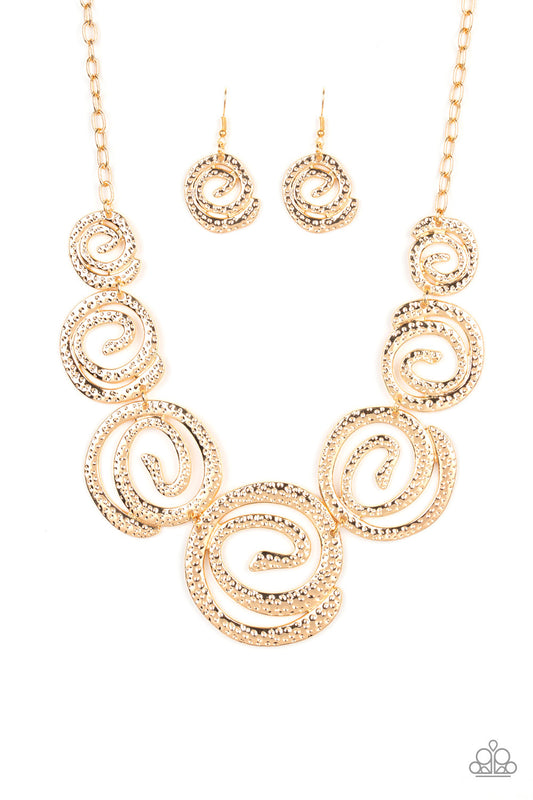 Statement Swirl - Gold Necklace Paparazzi