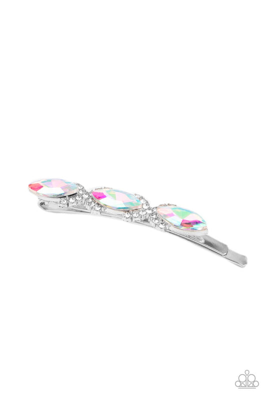 Stellar Socialite - Multi Paparazzi Accessories Hair Accessories UV Shimmer Hair Clip