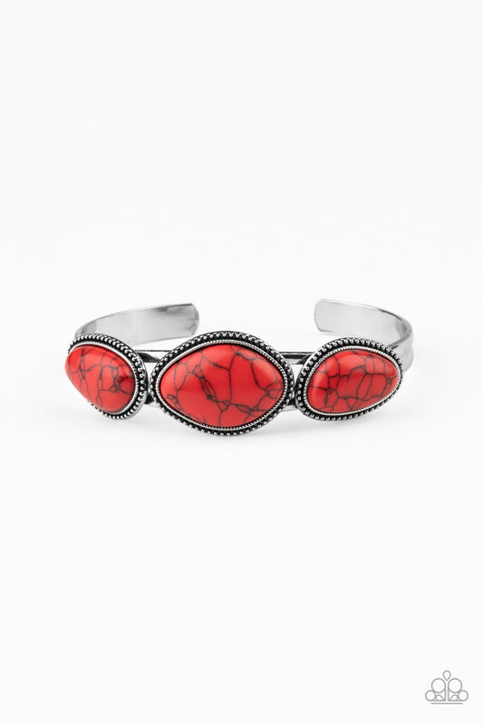 Paparazzi Stone Solace Red Bracelet. Get Free Shipping. #P9SE-RDXX-189XX. $5 Cuff Bracelets