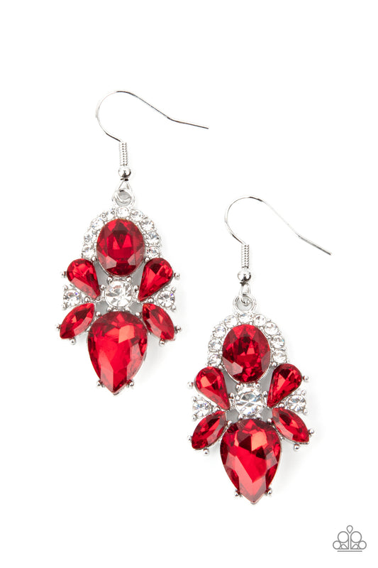 Paparazzi Earring ~ Stunning Starlet - Red