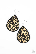 Load image into Gallery viewer, Paparazzi Suburban Jungle Black Earring. #P5SE-BKXX-259XX. Subscribe &amp; Save. Wooden Earrings
