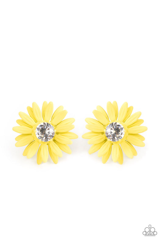 Sunshiny DAIS-y - Yellow Earrings Paparazzi Accessories. Subscribe & Save! #P5PO-YWXX-031XX