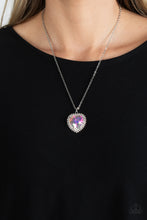 Load image into Gallery viewer, Sweethearts Stroll Multi Necklace Paparazzi Accessories. Dainty Iridescent necklace. $5 Jewelry
