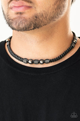 Paparazzi Take a Trek - Black Necklace. Get Free Shipping! #P2UR-BKXX-163XX. Urban Style Jewelry.  