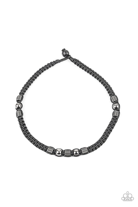 Take a Trek - Black Urban Men's Necklace Paparazzi Accessories. Get Free Shipping! #P2UR-BKXX-163XX