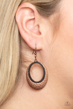 Load image into Gallery viewer, Paparazzi Earring - Tempest Texture - Copper Earring
