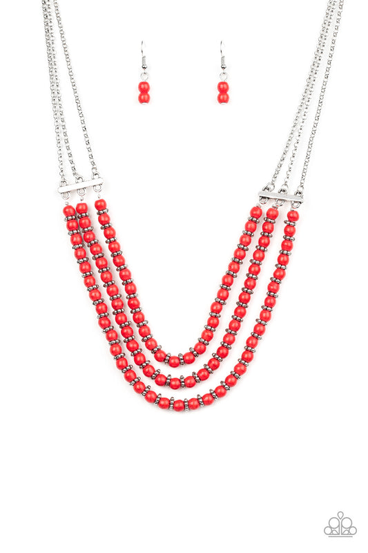 Paparazzi Necklace Terra Trails - Red Necklace. #P2SE-RDXX-262XX. Subscribe & Save.