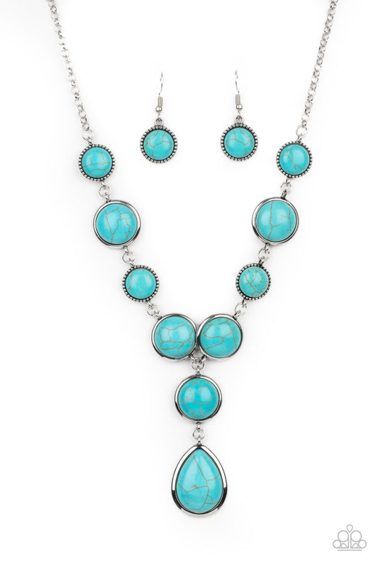 Terrestrial Trailblazer - Blue Necklace Paparazzi Accessories