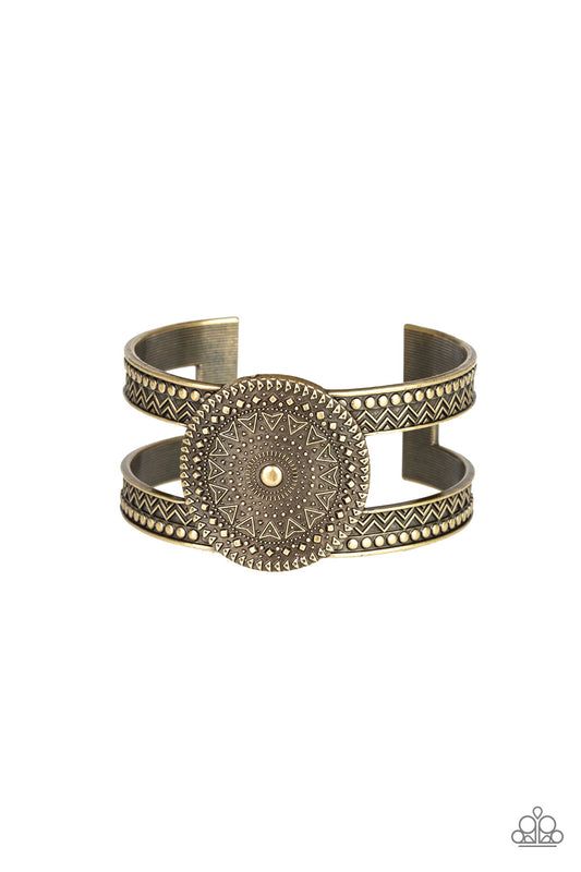 Paparazzi Bracelet ~ Texture Trade - Brass - Cuff Bracelet