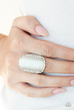 Load image into Gallery viewer, Paparazzi Ring ~ Thank Your LUXE-y Stars - White Cat&#39;s Eye Ring July 2021 Life of the Party
