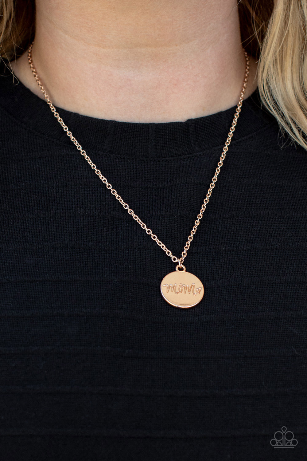 Paparazzi The Cool Mom - Rose Gold Mom's Necklace