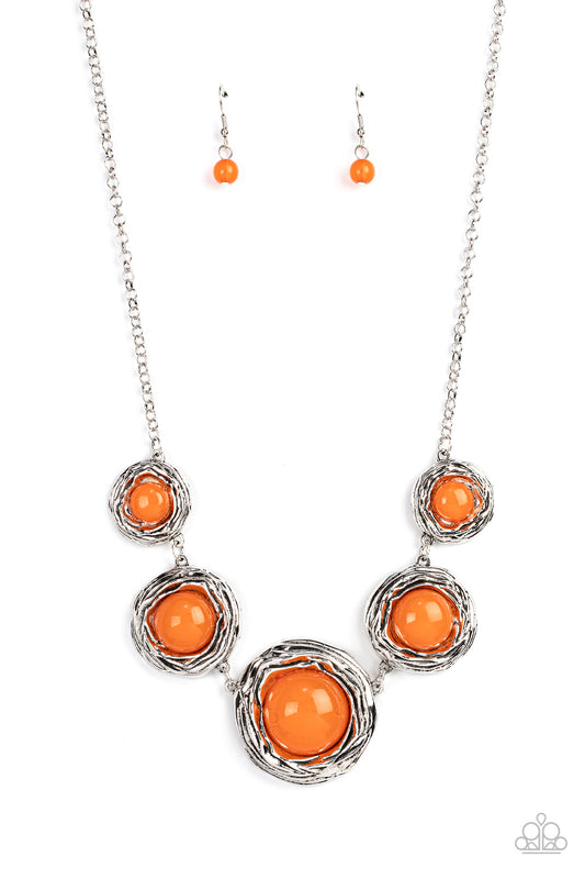 $5 Paparazzi The Next NEST Thing Orange Necklace glassy beads