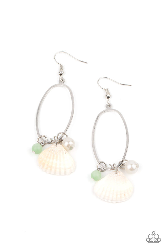 This Too SHELL Pass - Green Earring Paparazzi Accessories