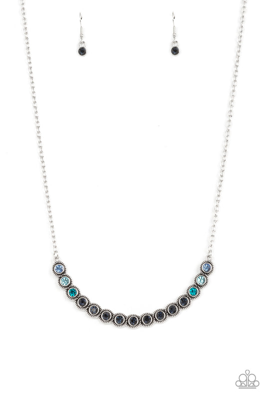Throwing SHADES - Blue Necklace Paparazzi Accessories