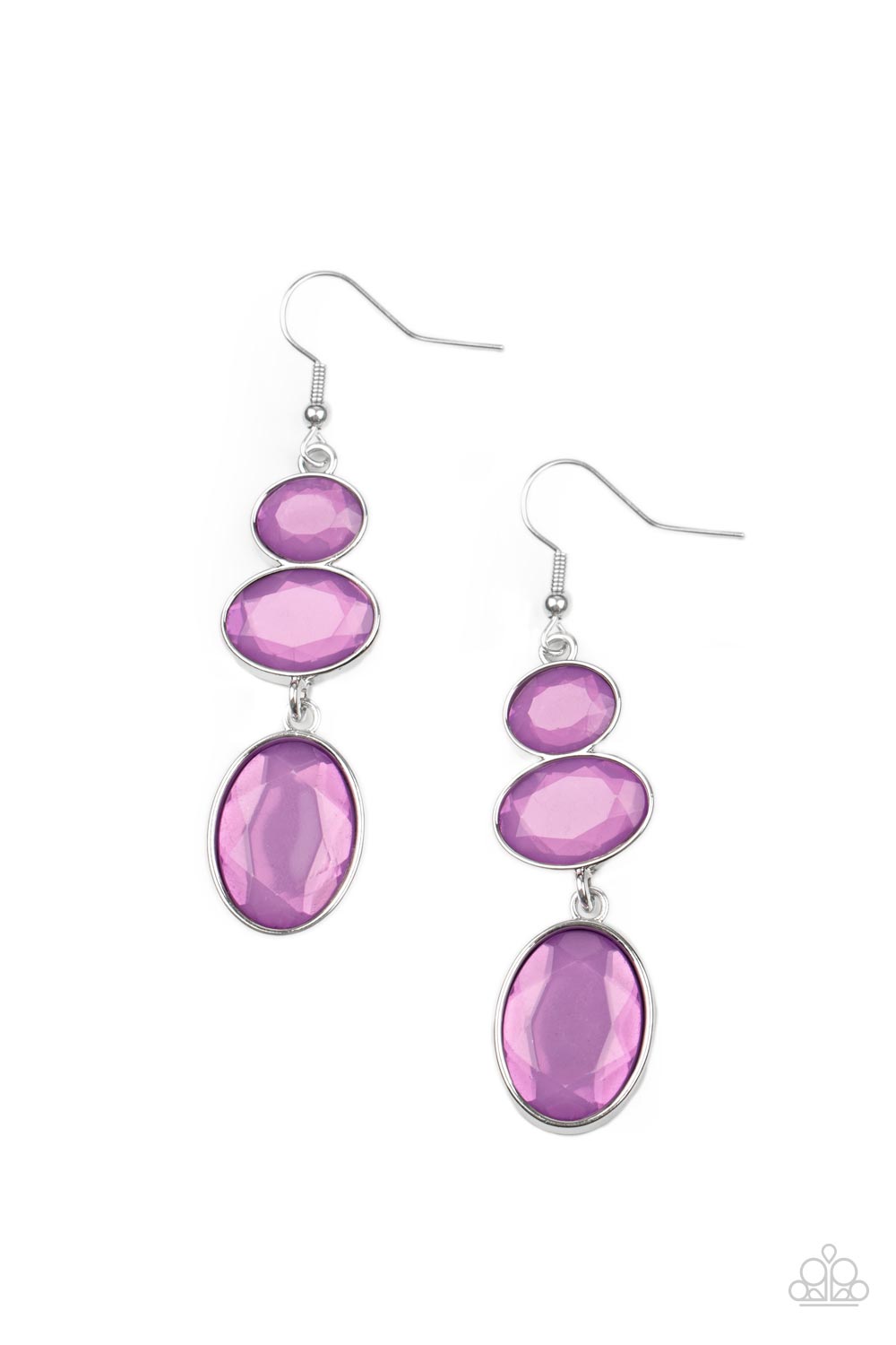 Paparazzi Earrings ~ Tiers Of Tranquility - Purple