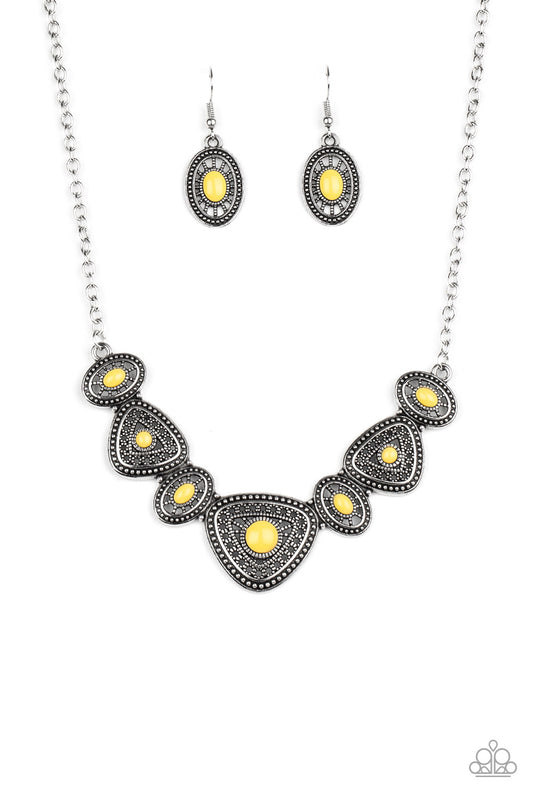Paparazzi Necklace ~ Totally TERRA-torial - Yellow Necklace