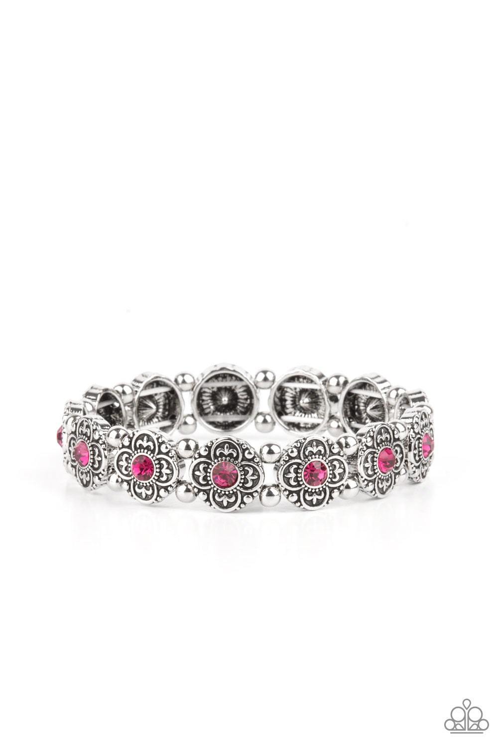 Trés Magnifique - Pink Bracelet Paparazzi Accessories Stretchy Bracelet