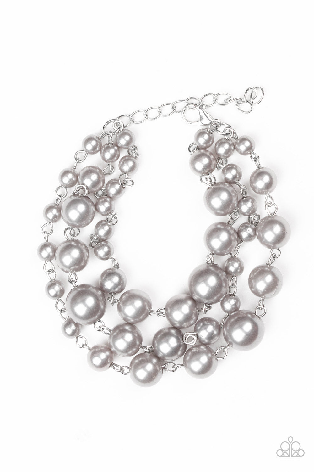 Until The End Of TIMELESS - Silver Pearl Bracelet Paparazzi
