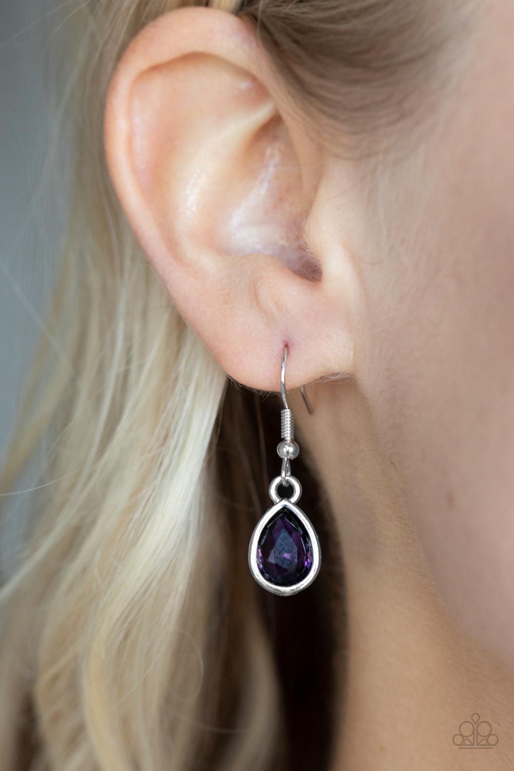 Vintage Validation - Purple Necklace Paparazzi Accessories Dainty Necklace with matching earrings