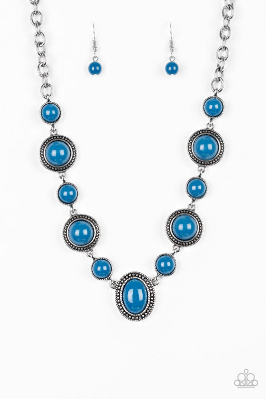 Voyager Vibes - Blue Necklace Paparazzi Accessories