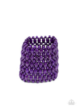 Load image into Gallery viewer, Paparazzi Bracelet ~ Way Down In Kokomo - Purple Wooden Bracelet
