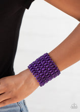 Load image into Gallery viewer, Paparazzi Bracelet ~ Way Down In Kokomo - Purple Wooden Bracelet
